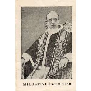  Vintage Czech Prayer Card MILOSTIVE LETO 1950, 5702/1949 
