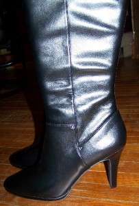 NIB Misses 10M (B) WORTHINGTON Black 3 3/4 Inch Heel Fashion Boots 
