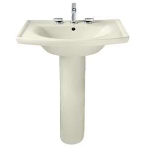   004.222 Tropic Grande Pedestal Sink Top, 4 Inch Faucet Centers, Linen