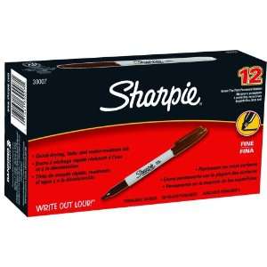  Sharpie Fine Point Permanent Markers, 12 Brown Markers 