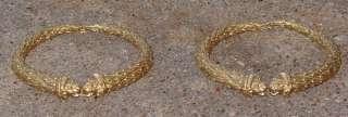 Two Roman Celt Celtic torcs in gold or silver cold cast finish awards 