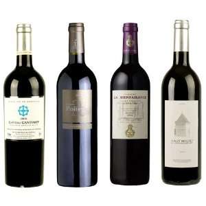 Bordeaux Wine Gift Pack 4 Bottles All Highly Rated
