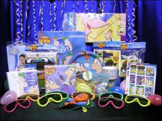 Phineas and Ferb Party Set HUGE 125 Pieces Party SUPPLIES & FAVORS TOO 