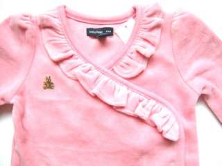 NWT 3 6 12 BABY GAP Pink Velour Bear Face Romper One Piece  