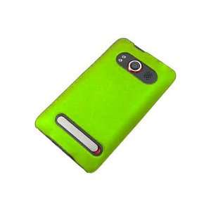  HTC Evo 4G Rubberized Shield Snap On Hard Case Neon Green 