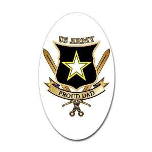  Proud Dad Army Star Sticker Oval Military Oval Sticker by 