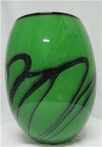 Ioan Nemtoi   Bowl Green   Hand blown glass art  