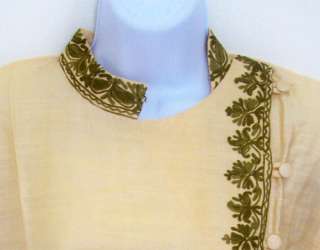   BEAUTIFUL EMBROIDERED Silk TUNIC TOP KURTI FROM KASHMIR INDIA  
