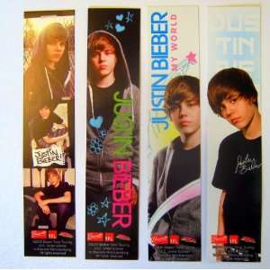   Justin Bieber Lot of 4 () Bookmarks   Licensed Justin Bieber