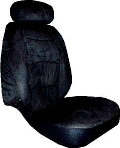 NEW BLACK LOW BACK SUEDE FAUX LEATHER SEAT COVERS  