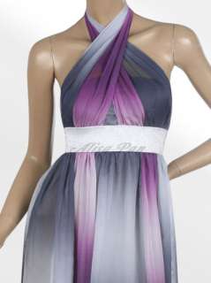 Flirty Summer Purples Halter Backless Empire Waist Casual Dress 03056 