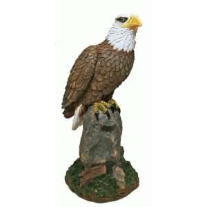  Eagle Perched On Rock Figurine 5.5