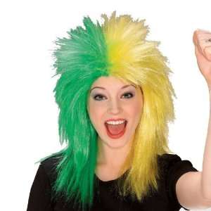   Rubies Costumes Green and Yellow Sports Fanatic Wig 