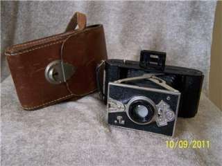 RARE Vintage BALDA SPRINGBOX early folding camera +Leather Case v1011 