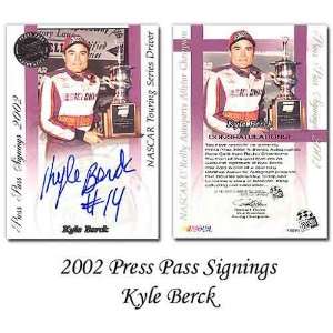 Press Pass Signings 02 Kyle Berck Trading Card  Sports 