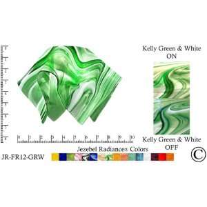  Radiance® Small Flame Kelly Green and White Glass Pendant/Ceiling 