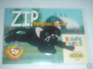 BEANIE BABIES SERIES 2   ZIP THE BLACK CAT TRADING CARD  