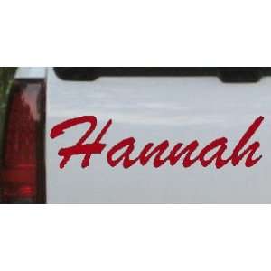  Hannah Car Window Wall Laptop Decal Sticker    Red 12in X 