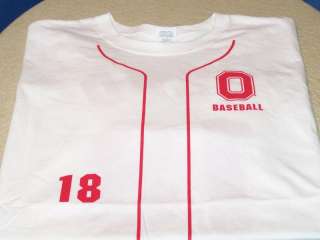   University BUCKEYES Baseball Coach BOB TODD #18 Jersey T Shirt New XL