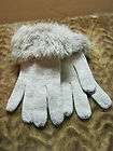 warm and toasty gray faux fur gloves winter stretch an