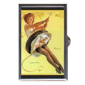 PIN UP GIRL TIRE SWING Coin, Mint or Pill Box Made in USA 