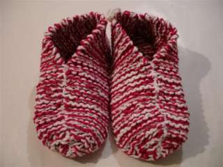 Hand Knit Slippers, Many Colors Wool or Phentex Style#1  