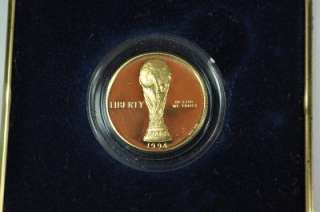 1994 $5 GOLD PROOF COIN USA World Cup Soccer  