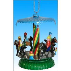  Boys on Horses Carousel tin ornament