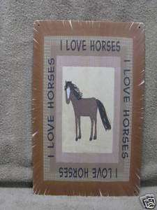 Horse vintage look Metal Tin Sign home wall decor  