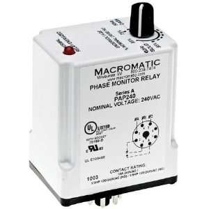  MACROMATIC PAP240 3 Phase Line Monitor,SPDT,8Pin,240VAC 
