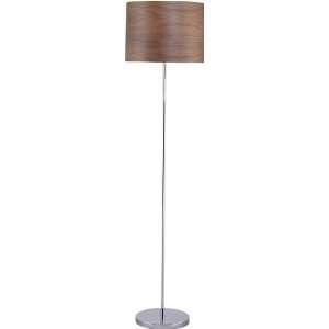   Lamp with Real Dark Wood Panel Shade   Timberly