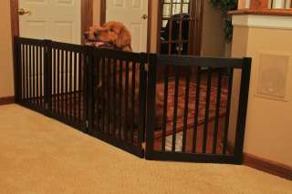 DOG GATE wood FREESTANDING indoor barrier large dog 27 or 32 tall 