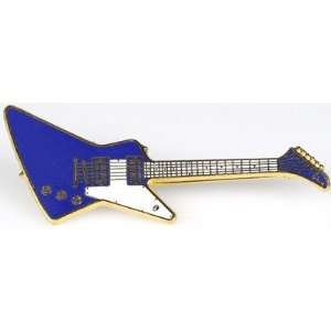  Harmony Jewelry Gibson Explorer Electric Guitar Pin   Blue 