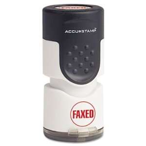  Accustamp Pre Inked Round Stamp with Microban, FAXED, 5/8 