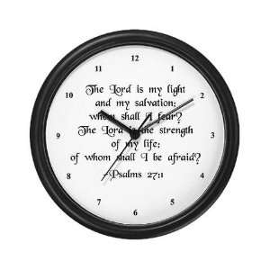  The Lord is my light Christian Wall Clock by  