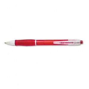  BIC® Velocity Retractable Ballpoint Pen, Red Ink, Medium 