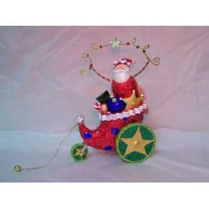  Santa in Three Wheel Cart 