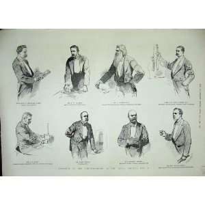  1889 Sketches Men Conversazione Royal Society Swan Ward 