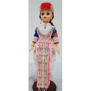  Hmong Doll in Hmong white Outfit 