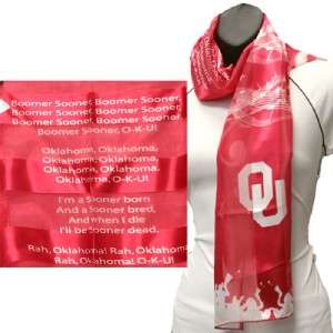 OU Oklahoma Universithy Sooners Fight Song Logo 60 Scarf  