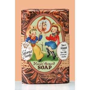 Dolce Mia Horsin Around Sweet Almond Natural Soap Bar with Goats 