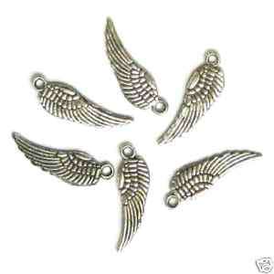 Silver Plated Small Wing Charms Angel Faerie Wings  