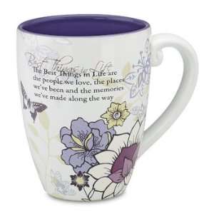 Pavilion Mark My Words The Best Things in Life Mug, 17 Ounce, 4 3/4 