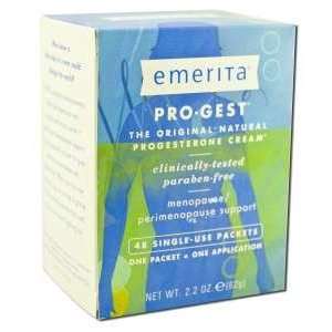  Emerita Pro Gest Progestrone Cream Paraben Free 48 Packets 