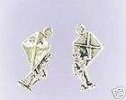 BOY WITH KITE 3D .925 Sterling Silver Charm Pendant NEW
