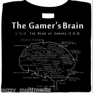 The Gamers Brain, gamer t shirt, rpg, WoW, funny tee  