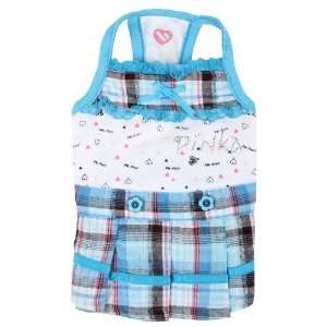   New York Pre School 1 Piece Dress for Dogs, Blue, Large
