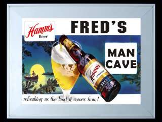 Freds Hamms Beer Man Cave Slim Led Light Sign New  