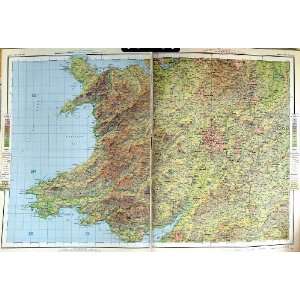   Map Britain 1963 Wales Birmingham Channel Islands Man