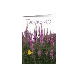  Birthday,Turning 40, Flowers & Butterfly Card Toys 